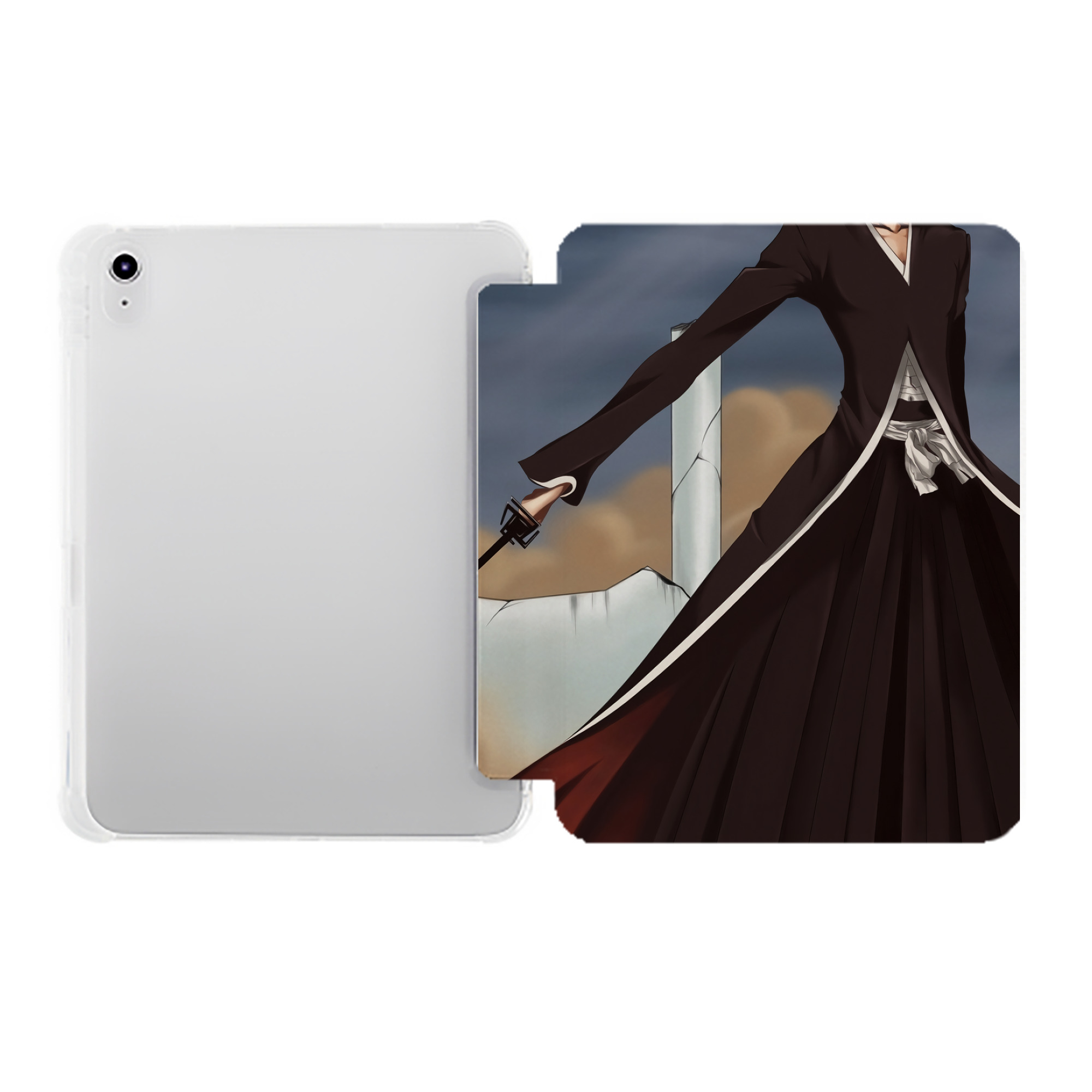 （画像用） ブリーチ BLEACH IPad ケース ペン収納付き 三つ折りスタンド PUレザー×シリコン 対応機種9.5/10.5/10.9インチ
